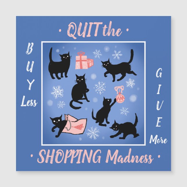 Comprar de feriado de gato negro menos poupe ímã d (Frente)