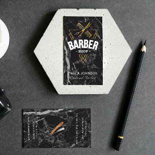 Compro Barber Cartão de visita de mármore pret