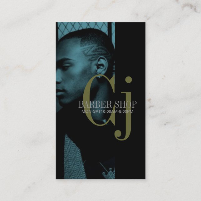 Compro Barber, Salon Cartão de visita (Frente)