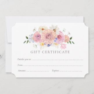 Compro de Flores Pintadas - Modelo de Certificado