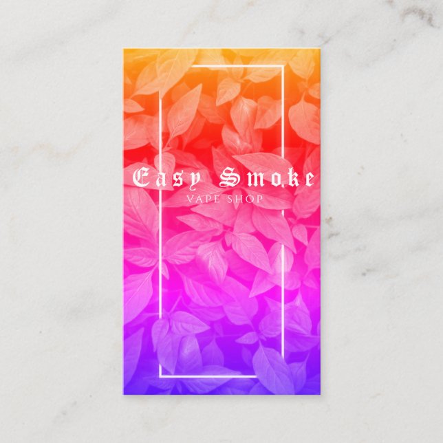 Compro Vape Arco-Íris Verde Folha Cartão de visita (Frente)