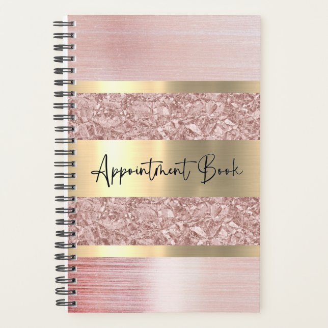 Compromisso Semanal do Planejador Rosa Shimmery (Frente)