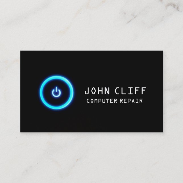 Computador, Laptop, Cartão de visita de Reparo de  (Frente)