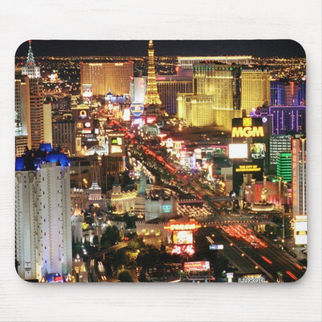 Computador Mousepad da skyline da noite de Las (Frente)