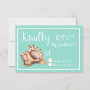 Conch Costeira Seashell & Sea Glass Green RSVP