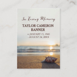 Conch on Beach | Simpatia Mini Cartão de Oração