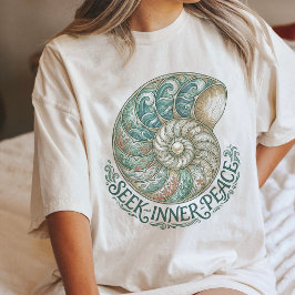 Concha de Nautilus Busque Paz Interior Arte Oceâni