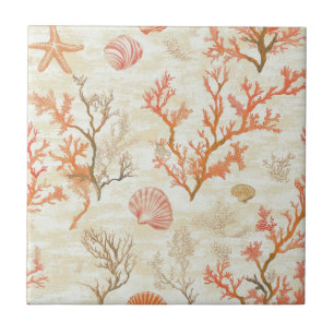 Concha de Oceano Vintage Coral Estrela-do-Mar Bege