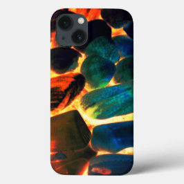 Concha de ostras do mar em lava vulcânica ou membr