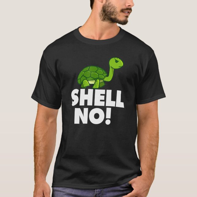 Concha Sem Camiseta Tartaruga Engraçada Trocadilho (Frente)