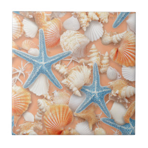 Conchas de Estrela do Mar de Praia de Pêssego Quen