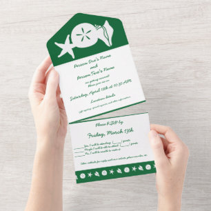 Conchas de Verão em Verde