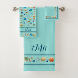 Conchas e listras para toalhas