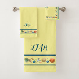 Conchas e listras para toalhas