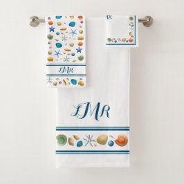 ***Conchas e listras para toalhas