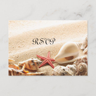 Conchas e Starfish RSVP Card