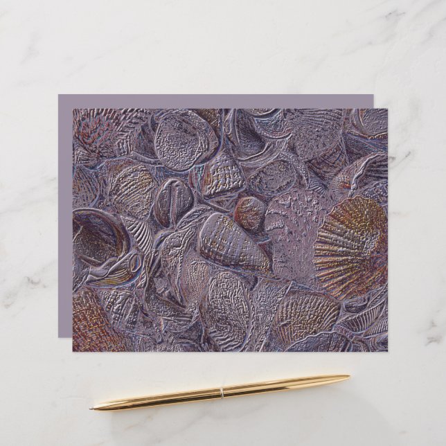 Conchas marinhas Ocean Beach Purple Design (Frente/Verso In Situ)