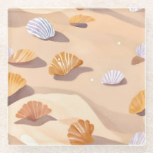 Conchas na Areia | Aquarela do Oceano da Praia