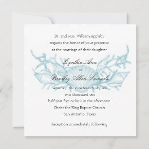 Conchas Quadradas de Convite e Coral