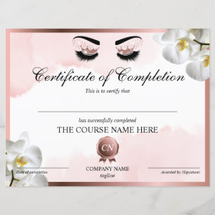 Conclusão do Curso Certificados de Lashes de Concl