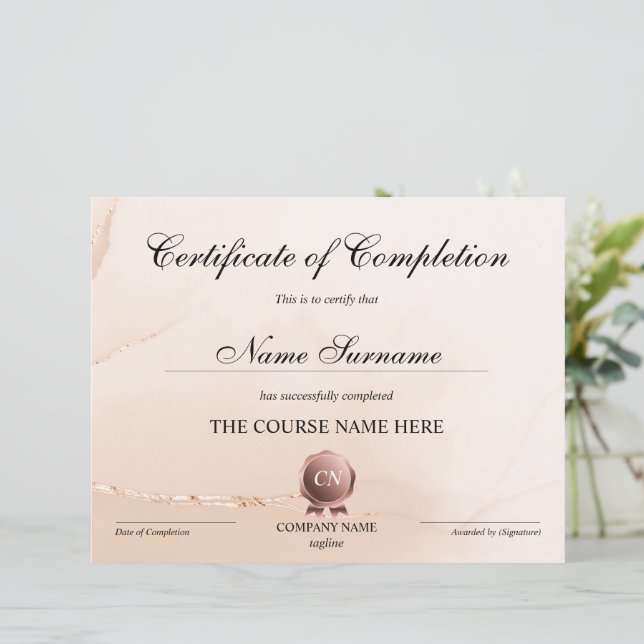 Conclusão do curso de Prêmio do certificado de con (Em pé/Frente)