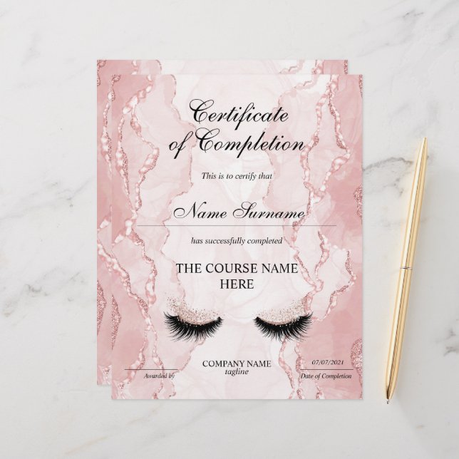 Conclusão do curso de Prêmio do certificado de con (Frente/Verso In Situ)