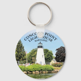 Concord Point Lighthouse, Maryland Button Chaveiro