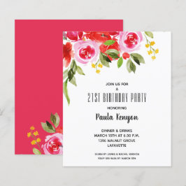 Concursos de Aniversário Floral de Aquarela Orçame