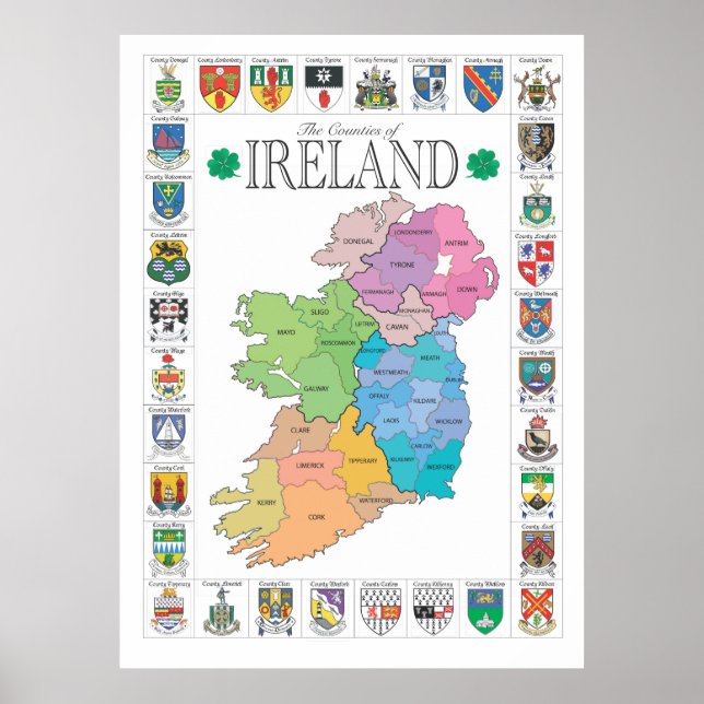 Condados da Irlanda Poster (Frente)