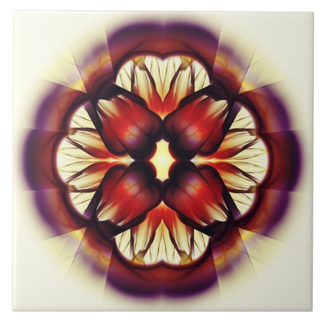 Condecoração floral vermelha flamenga (Frente)