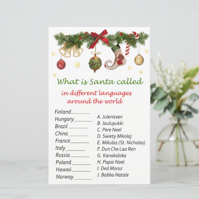 Condecorações de Natal no mundo (Em pé/Frente)