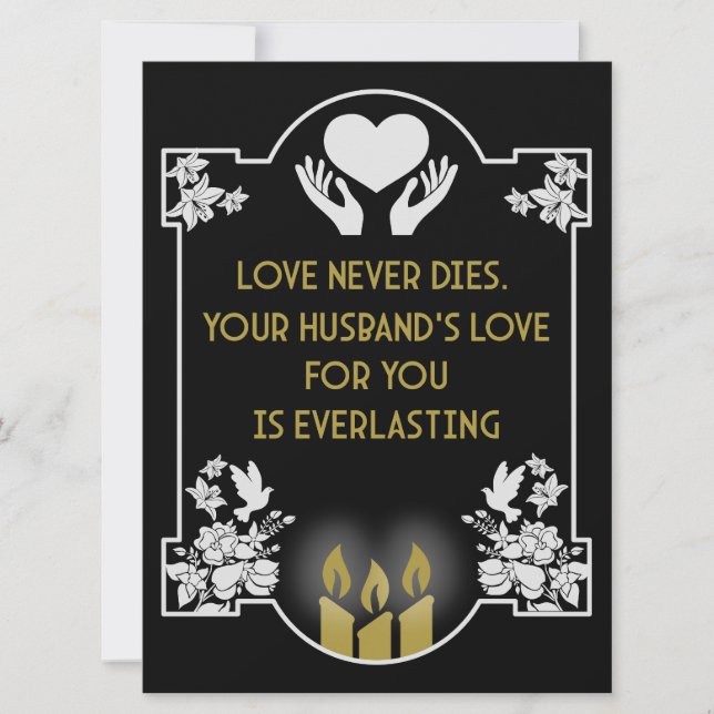 Condolências ao marido (Frente)