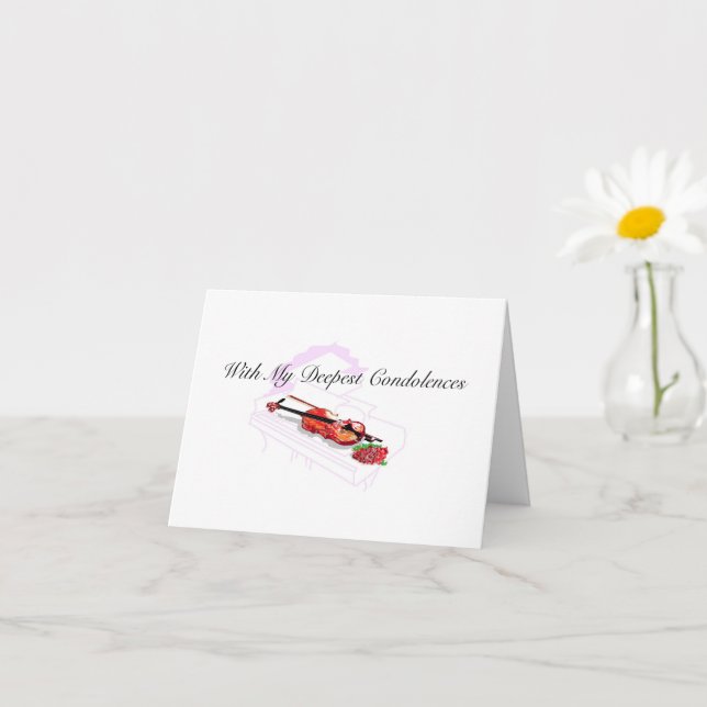 Condolências profundas do cartão de saudação dobra (Planta pequena)