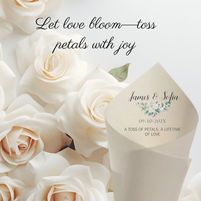 Cone de Papel para Pétalas de Flores no Casamento (petal toss cone wedding cones for petal wedding paper cones petal toss cones ceremony petal cone)