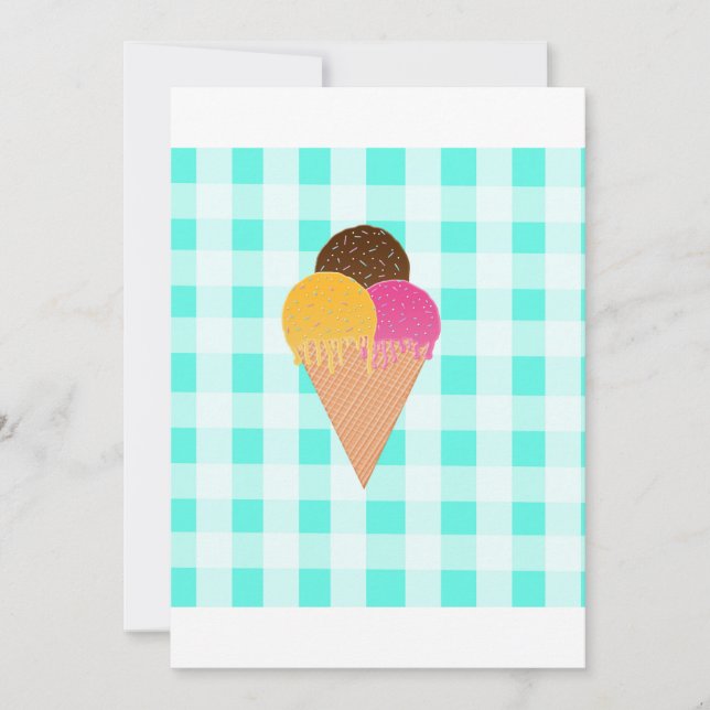 cone de waffle de sorvete (Frente)