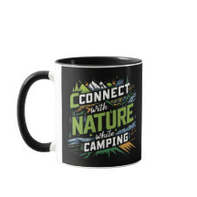 Conecte-se com a natureza enquanto acampa, caneca