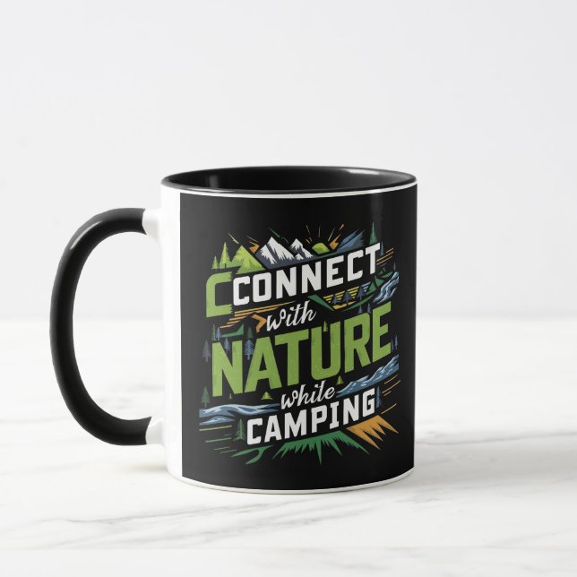 Conecte-se com a natureza enquanto acampa, caneca  (Esquerda)