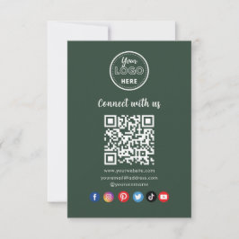 Conecte-se com o Cartão de visita de Código QR de 