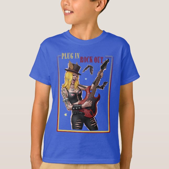 Conecte. Toque Rock. – Camiseta de Rock para Adole (Frente)