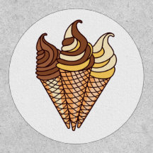 cones de sorvete de chocolate