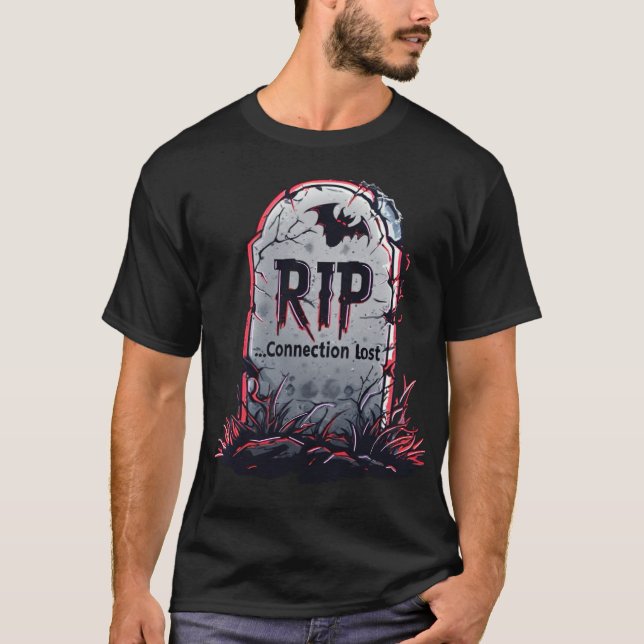 Conexão RIP perdida - Camisa Tombstone do Jogador (Frente)
