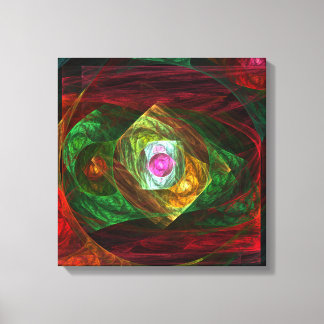 Conexões Dinâmicas Impressão Abstrato Quad Canvas