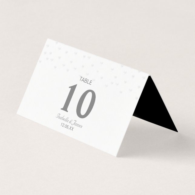 Confete Chic Pearl em Casamento Preto e Branco (Frente)