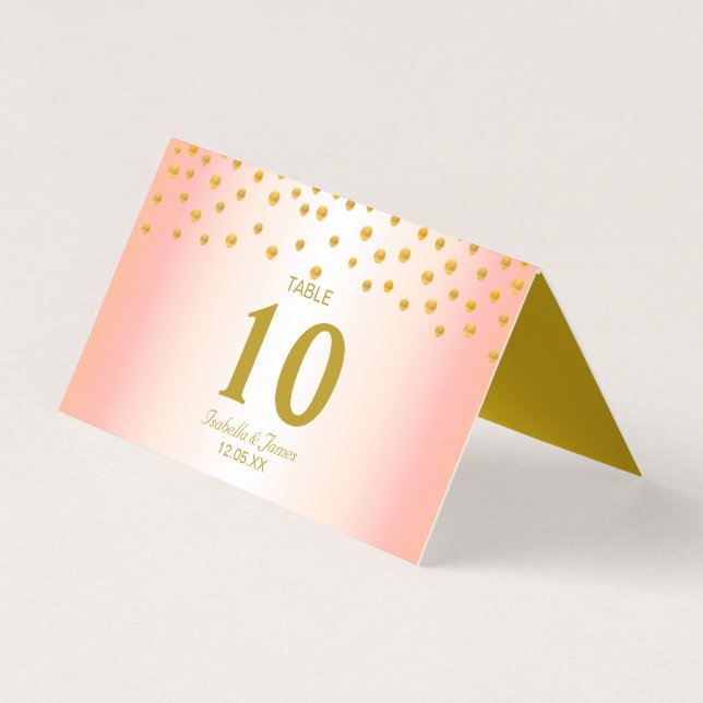 Confete Dourado no Casamento Rose Gold (Frente)