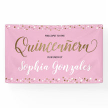 Confete Dourado Rosa Personalizado Quinceanera Ani