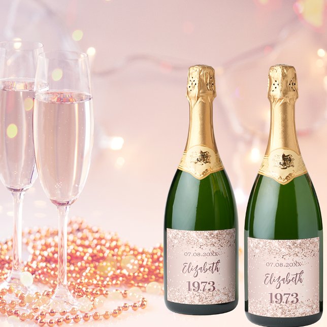 confete rosa de ouro do ano festa de aniversário (Criador carregado)