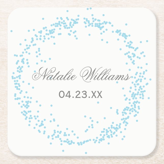 Confetes Azuis - Porta-copos Personalizado (Frente)