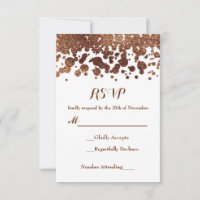 Confetes Brancos e Bronze Glamour Shimmer RSVP