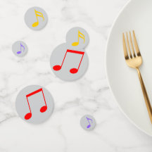 Confetes de Mesa com Notas Musicais de Aniversário