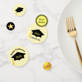 Confetes de Mesa de Graduação com Chapéu Preto e R